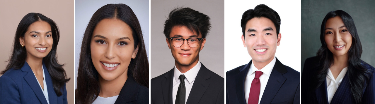 Sonya Ahuja, Hannah Bulosan, Peter Ch'en, Daniel Kim, Vivian Yang