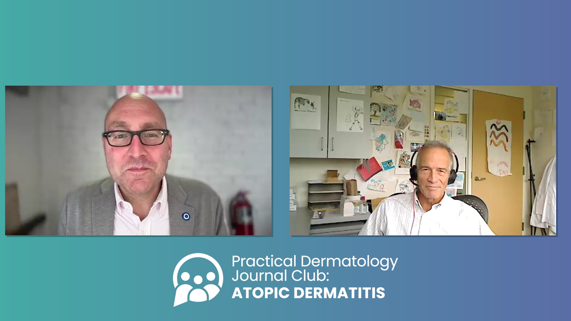 Practical Dermatology Editorial Board member Peter Lio, MD, chats with dermatologist Robert Sidbury, MD, MPH