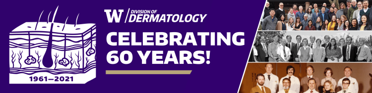 UW Dermatology 60th anniversary banner 
