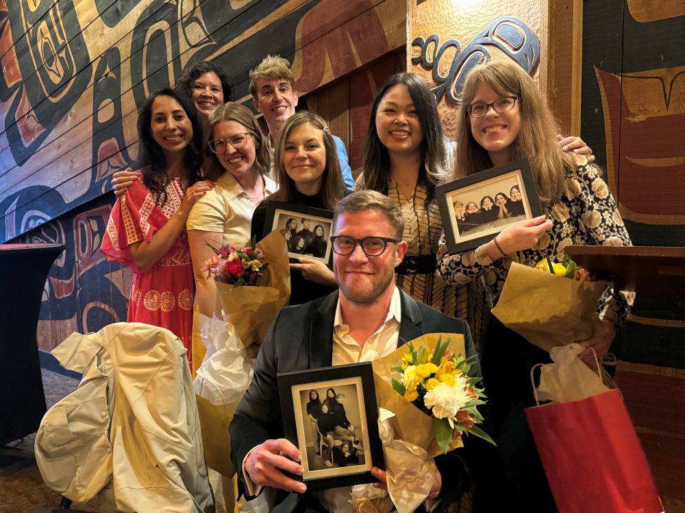 Faculty and graduates celebrate at UW Dermatology's 2024 graduation ceremony. 