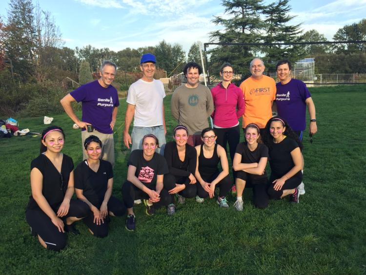 Dr. Fleckman (back row, 2nd from right) after the annual residents vs faculty volleyball game.