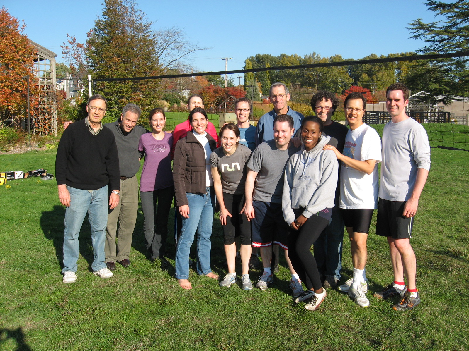 Rob (2nd from left) after the annual residents vs faculty volleyball game in 2015.