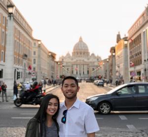 Alyssa and her boyfriend Edmond on a recent trip to Rome, Italy.