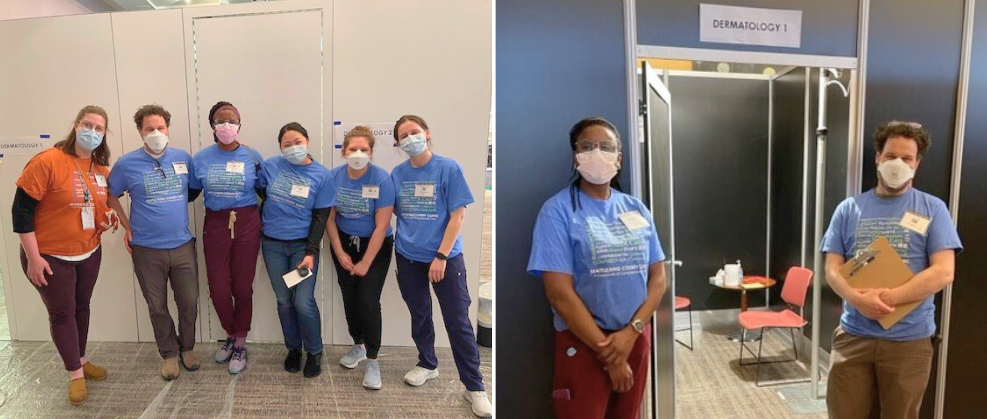 Faculty and residents volunteering at the 2024 Seattle King County Clinic.