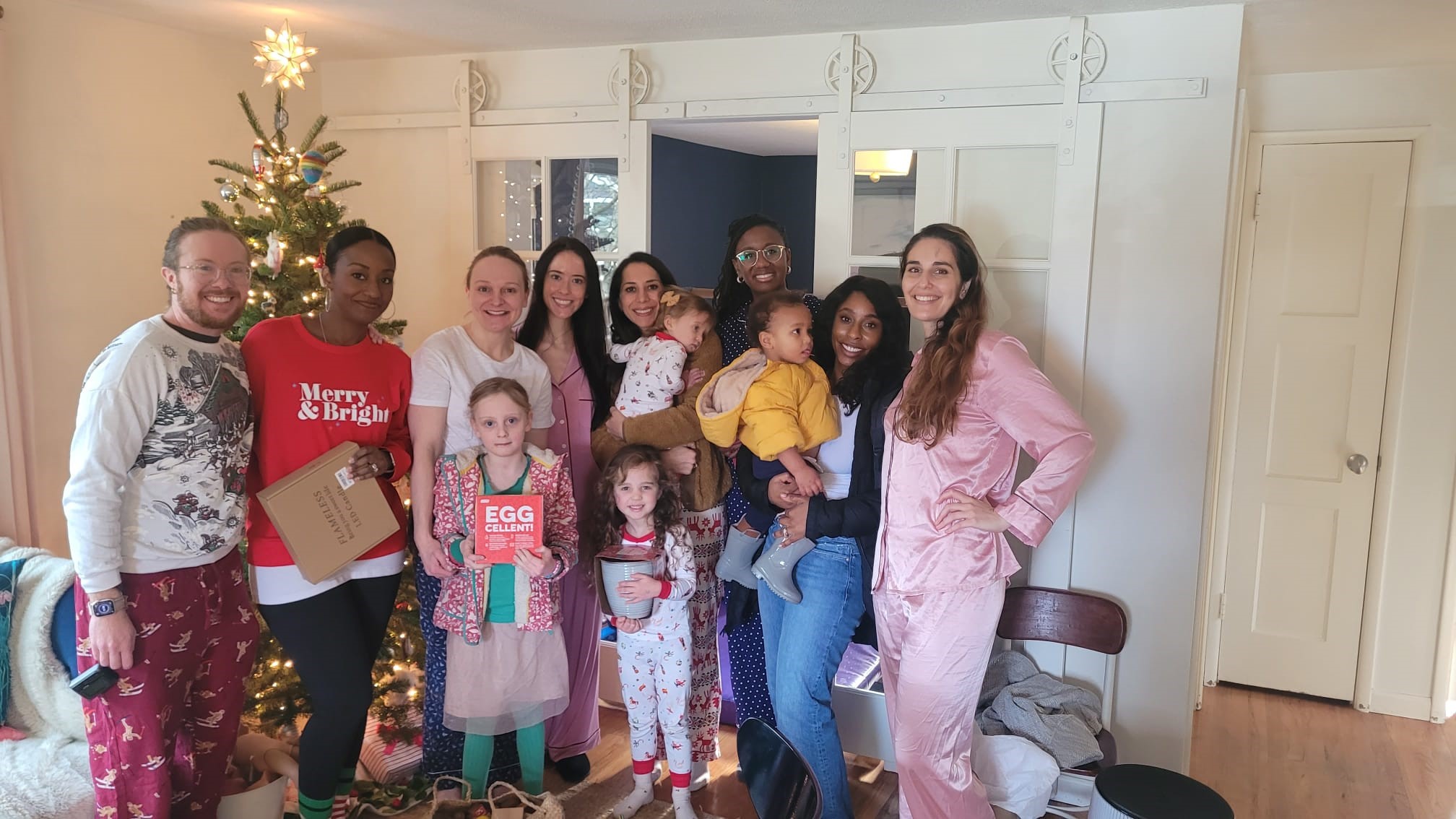 Residents at holiday party