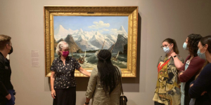 Humanities and the Arts Pathway students on a guided tour of the Seattle Art Museum.