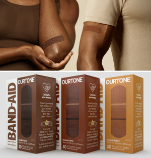 bandages in a range of diverse skin tones 
