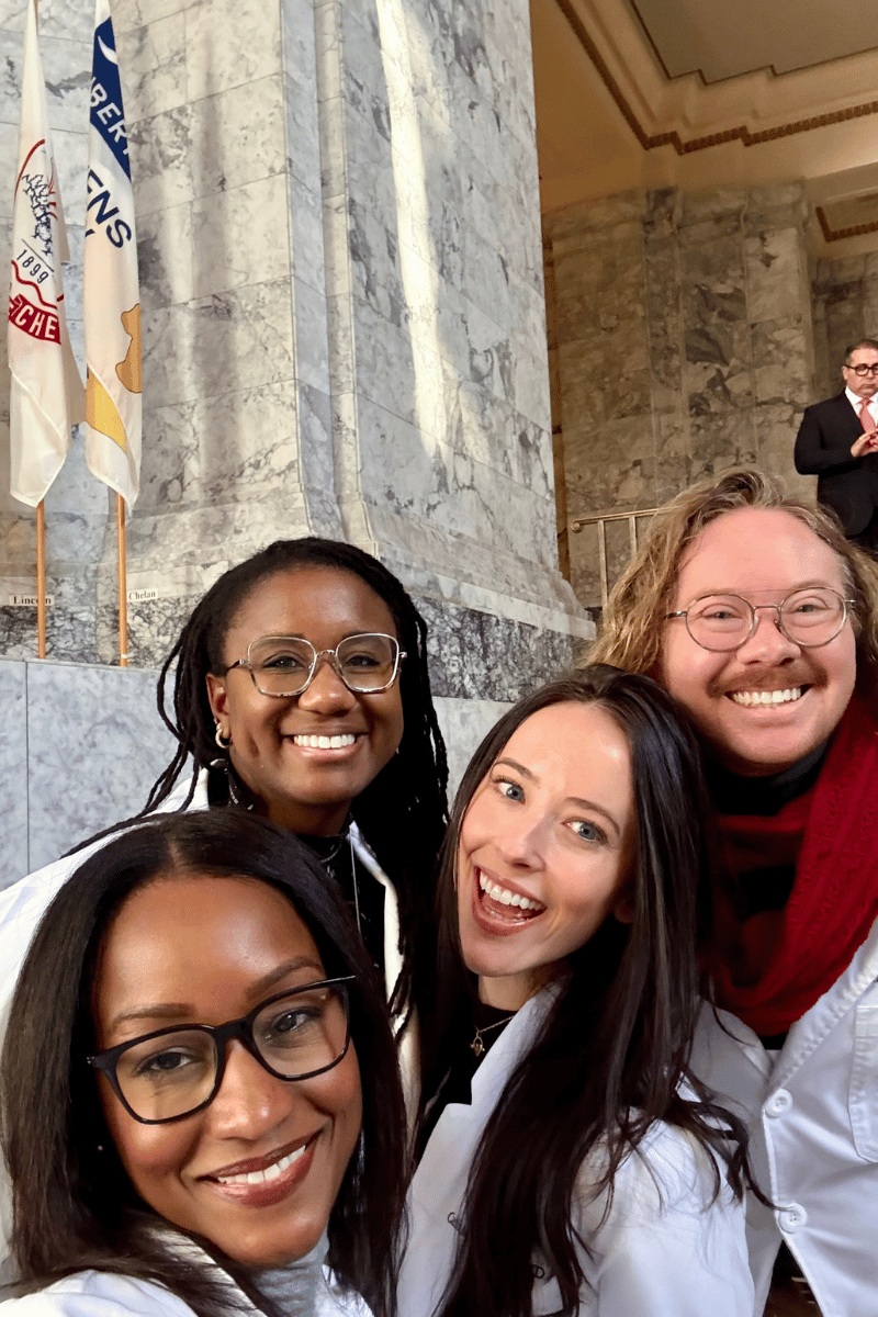 4 derm residents doing a selfie
