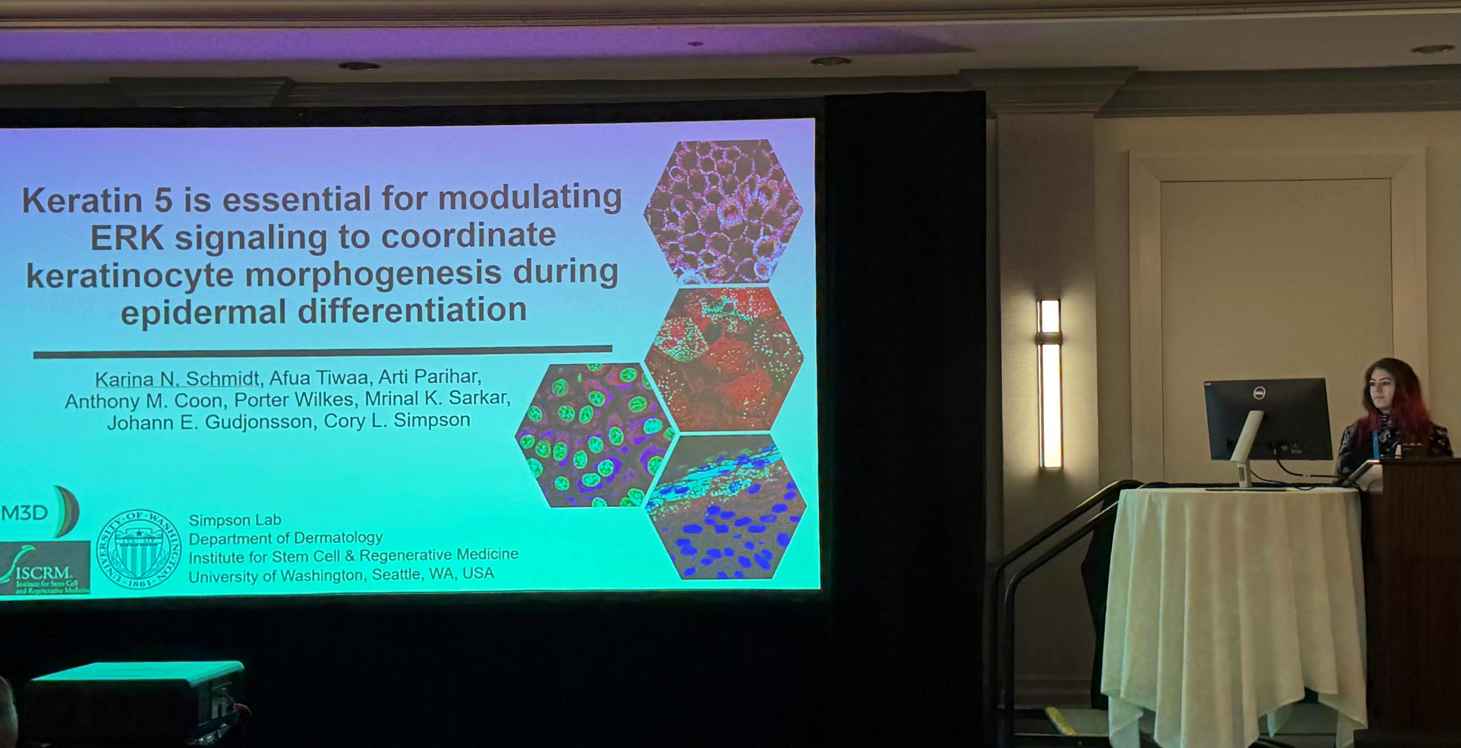 Karina Schmidt speaks at SID conference